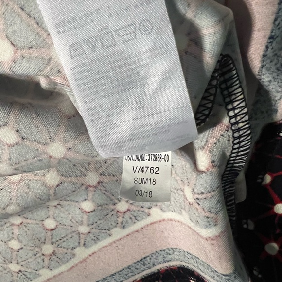 Banana Republic A line sleeveless shift dress size medium navy and red - Picture 7 of 7